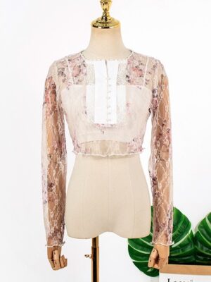 IU Floral Patterned Lace Top (23)