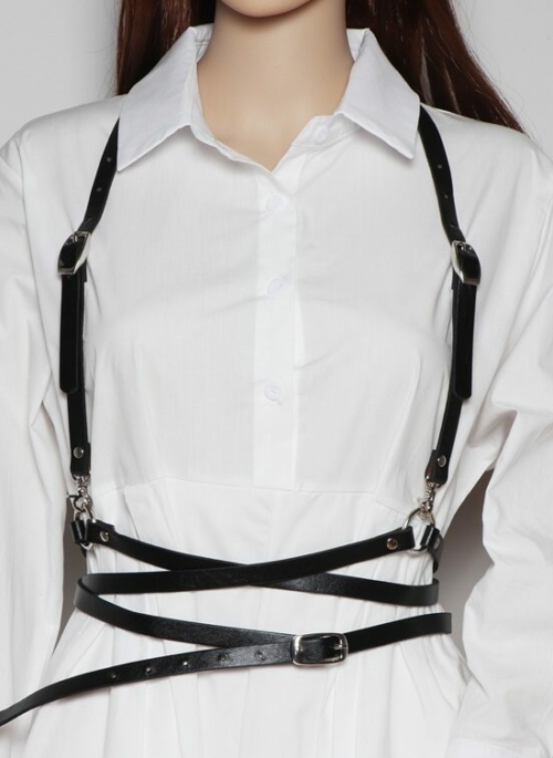 Black Suspender Criss Cross Waist Harness | Jin - BTS