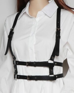 Black Double Strap Harness Belt | Suga - BTS