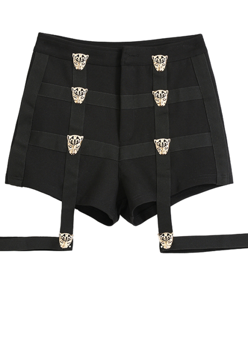 Black Leopard Shorts With Strap | Lisa – BlackPink