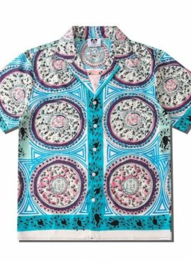 Blue Circular Pattern Shirt | Hoshi - Seventeen