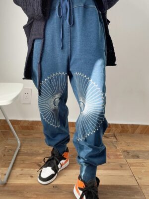 RM – BTS Blue Ethnic Embroidered Sweatpants (7)