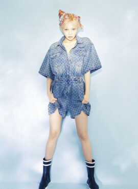 Blue Denim Jumpsuit | Hyuna