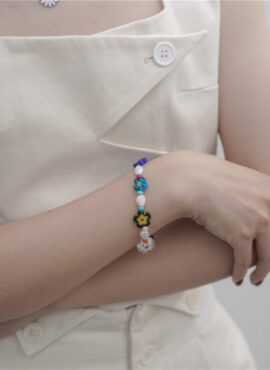 Multicolored Flower Bead Bracelet | Lisa - BlackPink