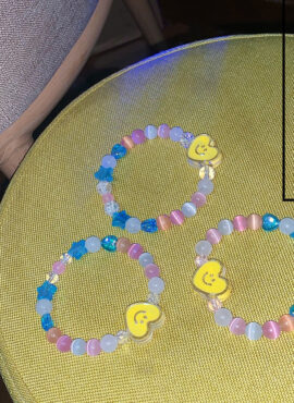 Multicolored Heart Bead Bracelet | Lisa - BlackPink