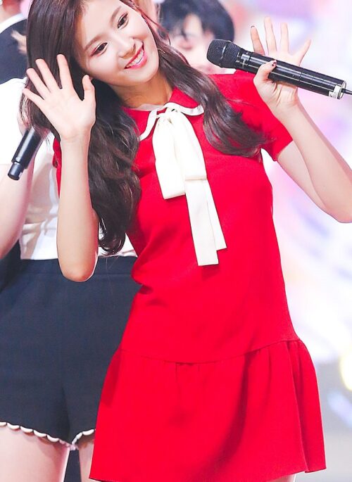 Red Bow Tie Mini Dress | Sana - Twice