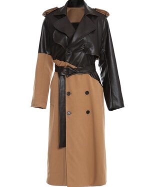 Brown And Black Two-Tone Belted Trench Coat | Yoon Se Ri - Crash Landing On You