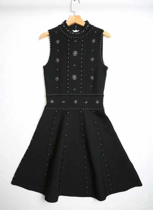 Black Jeweled Knit Dress | Yuta – NCT