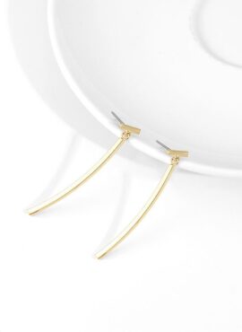 Gold T-Bar Drop Earrings | Shim Su Ryeon - Penthouse