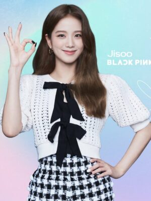White Bow Knitted Top | Jisoo – BlackPink