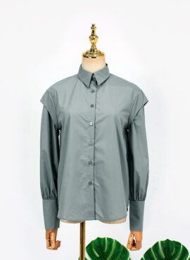 Grey Long Sleeve Shirt | Joo Seok Kyung - Penthouse