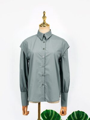 Joo Seok Kyung – Penthouse Grey Long Sleeve Shirt (5)