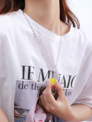 Taehyung – BTS – Yellow Smiley Face Necklace (3)
