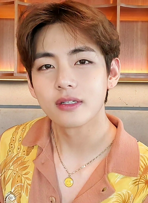 Yellow Smiley Face Necklace | Taehyung - BTS