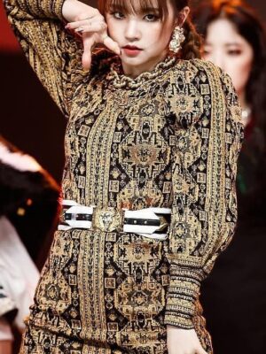Brown Aztec Mini Dress | Yuqi – (G)I-DLE