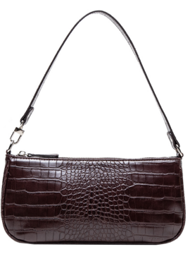 Brown Crocodile Leather Bag | Jennie - BlackPink