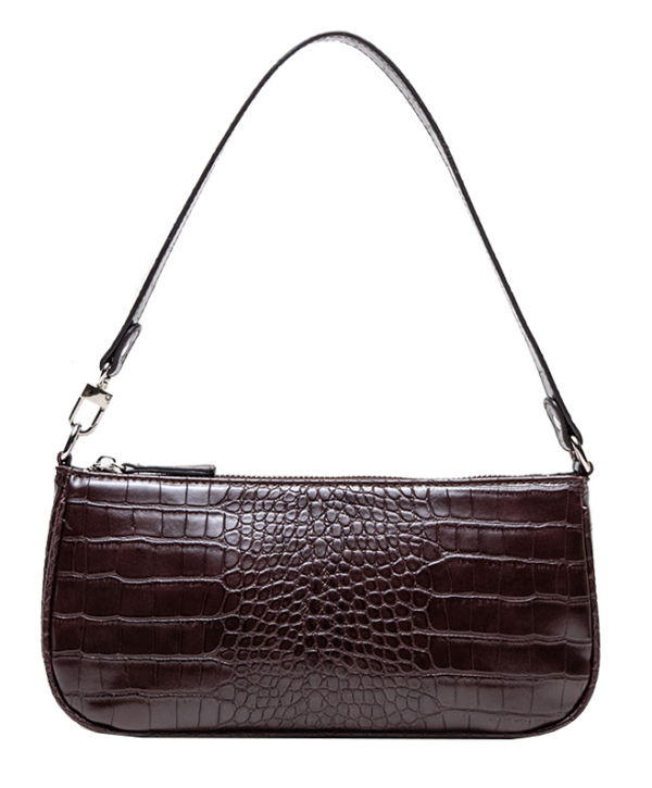 Brown Crocodile Leather Bag | Jennie – BlackPink