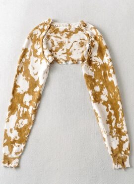 Brown Tie-Dye Bolero Mini Jacket | Miyeon - (G)I-DLE