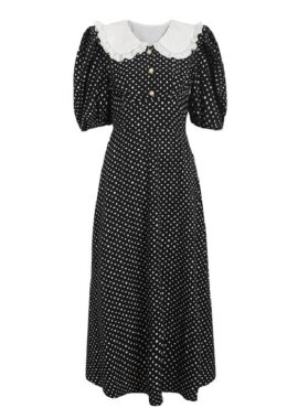 Black Dotted Dress | Momo - Twice