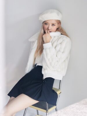 White Fur Jacket | Rose – BlackPink