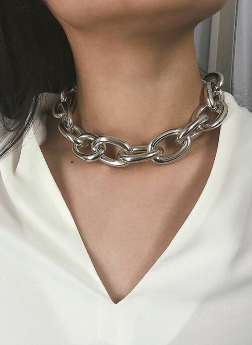 Silver Chunky Chain Necklace | Jaemin - NCT