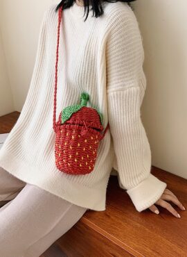 Red Strawberry Woven Bag | Taeyeon - Girls Generation