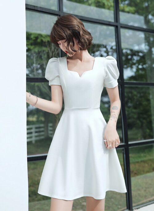 White Puff Sleeve Mini Dress | Yeji - ITZY