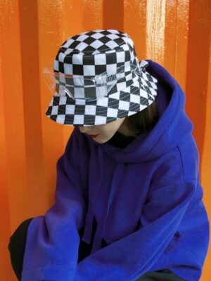 Black And White Checkered Bucket Hat Doyoung – NCT (4)