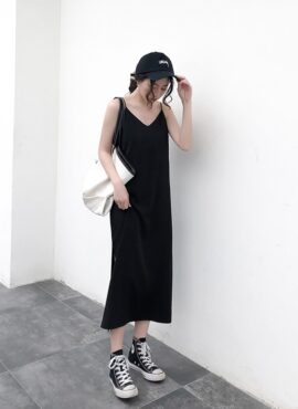 Black Drape Maxi Dress | Momo - Twice