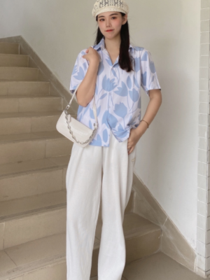 Eunwoo – Astro – White Tulip Print Polo Shirt (5)