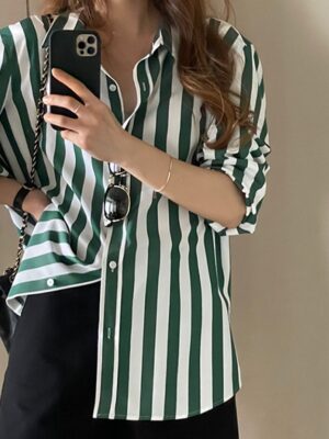 Green And White Striped Shirt Jinjin – Astro (3)