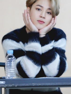 Black And White Striped Mohair Sweater | Jimin – BTS
