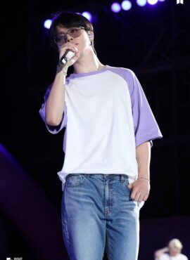 Lilac Sleeves Oversized T-Shirt | Jimin - BTS