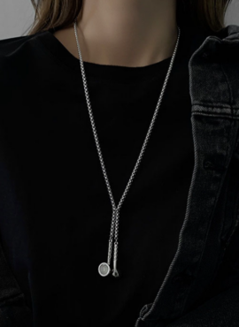 Silver Earphone Pendant Necklace | Sanha - Astro