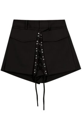 Black Lace-Up Skirt | Yuna - ITZY