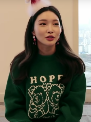 Green Hope Bear Sweater | Chung Ha
