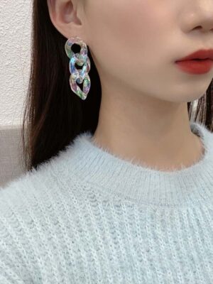 Clear Chain Earrings Lia – ITZY