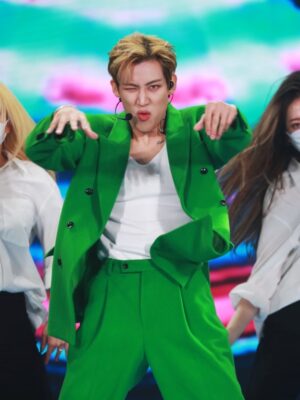 Green Double Breasted Blazer Suit Jacket | Bambam – GOT7