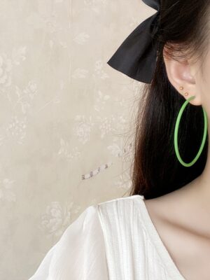 Green Loop Earrings Ningning – Aespa (4)
