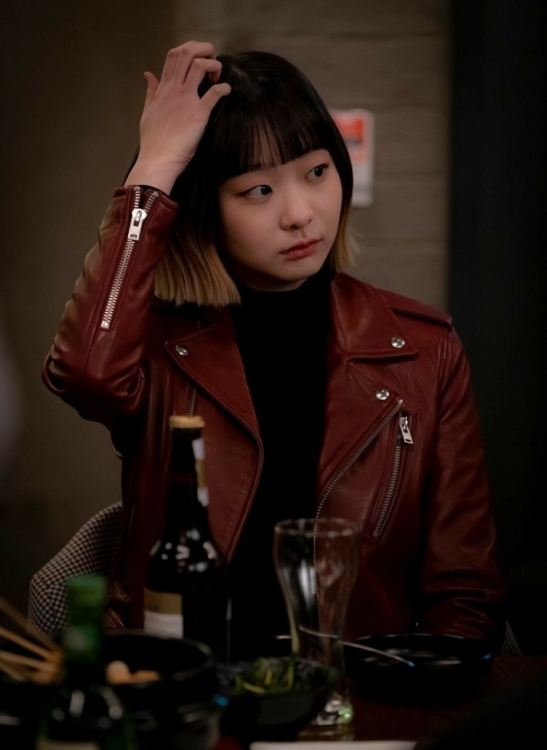 Red Leather Zipper Jacket | Jo Yi So – Itaewon Class