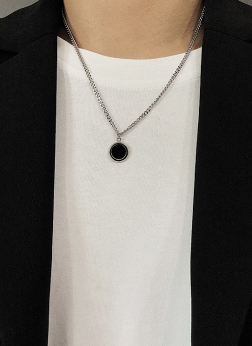 Black Circle Pendant Necklace | Jungkook – BTS