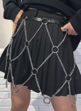 Silver Chain Half Skirt Belt | Aisha - Everglow