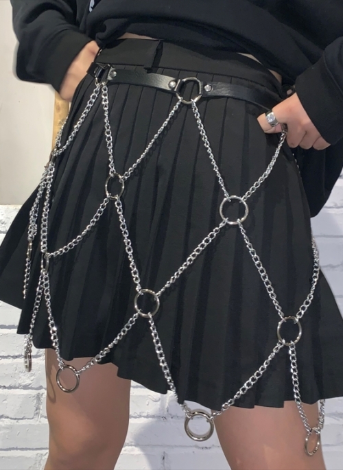 Silver Chain Half Skirt Belt | Aisha – Everglow