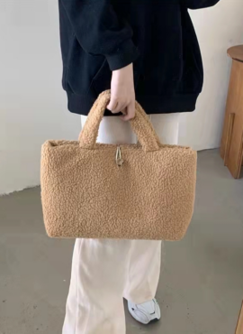 Brown Poodle Handbag | Wendy - Red Velvet