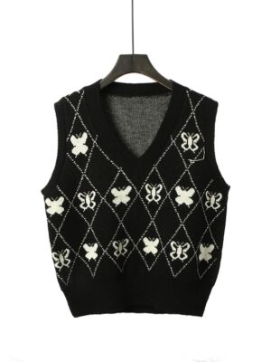 Wheein – Mamamoo – Black Butterfly Sweater Vest (17)