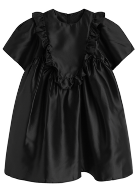 Black Ruffled Short Dress | Yiren - Everglow