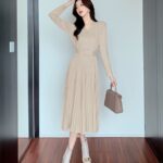 Beige Belted Dress | Seohyun – Girls Generation