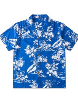 Blue Hawaiian Printed Shirt | Chanyeol - EXO