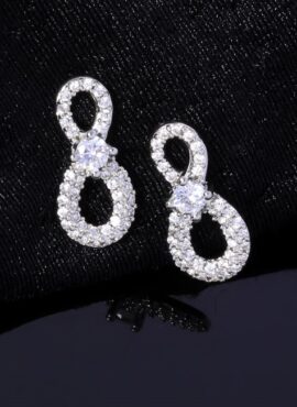 Silver Diamond Infinity Earrings | Lim Joo Kyung - True Beauty