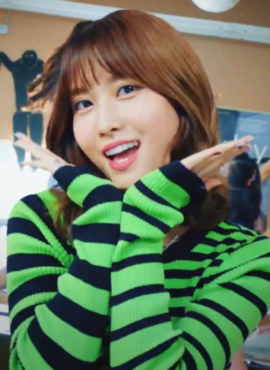 Green Striped Sweater | Momo - Twice